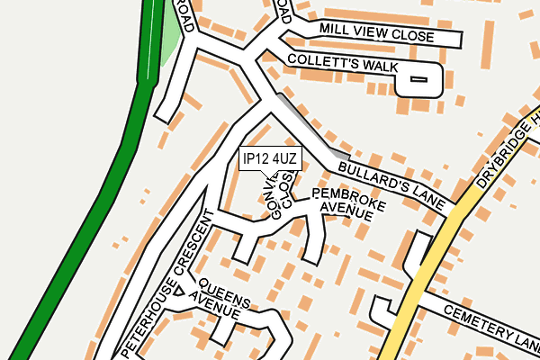 IP12 4UZ map - OS OpenMap – Local (Ordnance Survey) IP12 4UZ map - OS OpenMap – Local (Ordnance Survey)