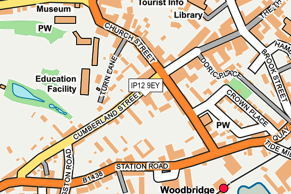 IP12 9EY map - OS OpenMap – Local (Ordnance Survey) IP12 9EY map - OS OpenMap – Local (Ordnance Survey)