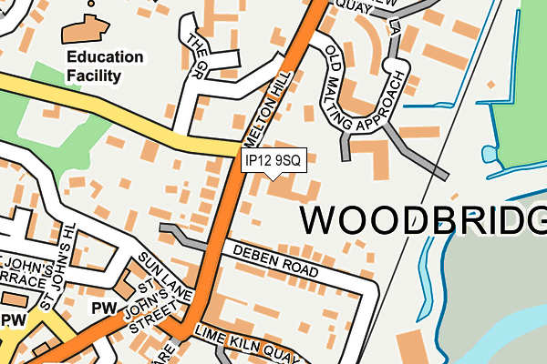 IP12 9SQ map - OS OpenMap – Local (Ordnance Survey) IP12 9SQ map - OS OpenMap – Local (Ordnance Survey)