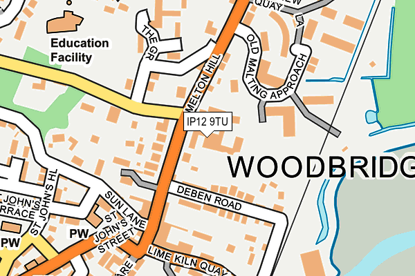 IP12 9TU map - OS OpenMap – Local (Ordnance Survey) IP12 9TU map - OS OpenMap – Local (Ordnance Survey)