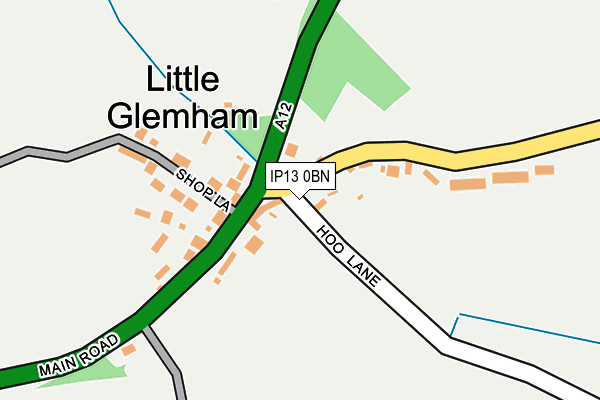 IP13 0BN map - OS OpenMap – Local (Ordnance Survey) IP13 0BN map - OS OpenMap – Local (Ordnance Survey)