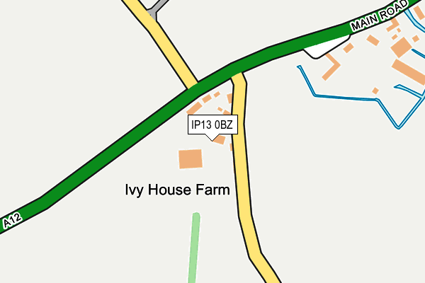 IP13 0BZ map - OS OpenMap – Local (Ordnance Survey) IP13 0BZ map - OS OpenMap – Local (Ordnance Survey)