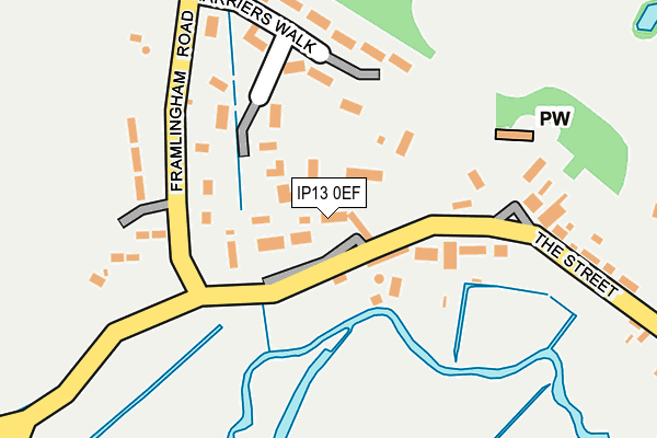 IP13 0EF map - OS OpenMap – Local (Ordnance Survey) IP13 0EF map - OS OpenMap – Local (Ordnance Survey)
