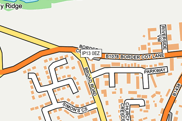 IP13 0EZ map - OS OpenMap – Local (Ordnance Survey) IP13 0EZ map - OS OpenMap – Local (Ordnance Survey)