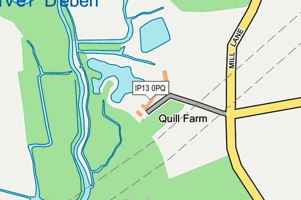 IP13 0PQ map - OS OpenMap – Local (Ordnance Survey) IP13 0PQ map - OS OpenMap – Local (Ordnance Survey)