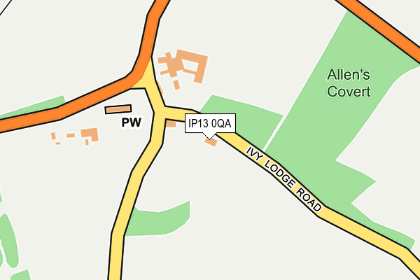 IP13 0QA map - OS OpenMap – Local (Ordnance Survey) IP13 0QA map - OS OpenMap – Local (Ordnance Survey)