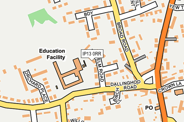 IP13 0RR map - OS OpenMap – Local (Ordnance Survey) IP13 0RR map - OS OpenMap – Local (Ordnance Survey)