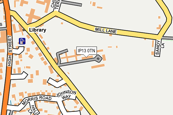 IP13 0TN map - OS OpenMap – Local (Ordnance Survey) IP13 0TN map - OS OpenMap – Local (Ordnance Survey)