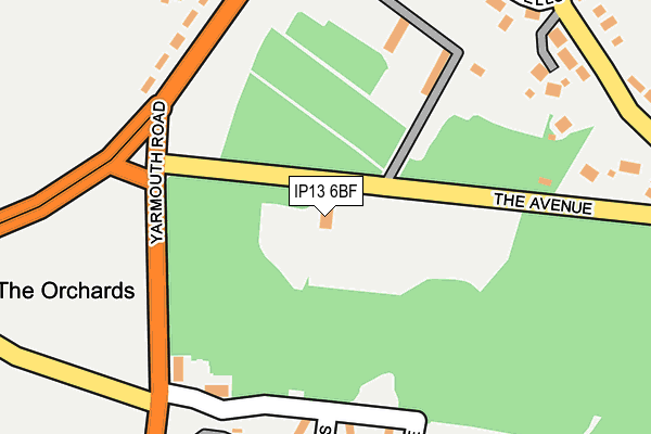 IP13 6BF map - OS OpenMap – Local (Ordnance Survey) IP13 6BF map - OS OpenMap – Local (Ordnance Survey)