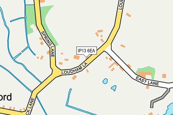 IP13 6EA map - OS OpenMap – Local (Ordnance Survey) IP13 6EA map - OS OpenMap – Local (Ordnance Survey)