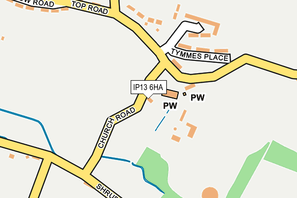IP13 6HA map - OS OpenMap – Local (Ordnance Survey) IP13 6HA map - OS OpenMap – Local (Ordnance Survey)
