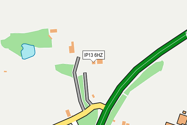 IP13 6HZ map - OS OpenMap – Local (Ordnance Survey) IP13 6HZ map - OS OpenMap – Local (Ordnance Survey)