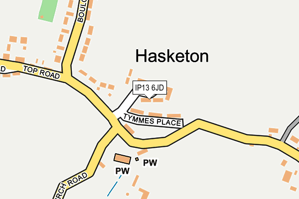 IP13 6JD map - OS OpenMap – Local (Ordnance Survey) IP13 6JD map - OS OpenMap – Local (Ordnance Survey)