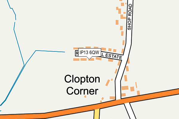 IP13 6QW map - OS OpenMap – Local (Ordnance Survey) IP13 6QW map - OS OpenMap – Local (Ordnance Survey)