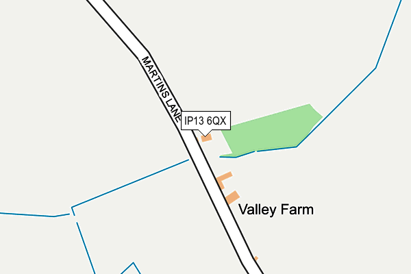 IP13 6QX map - OS OpenMap – Local (Ordnance Survey) IP13 6QX map - OS OpenMap – Local (Ordnance Survey)