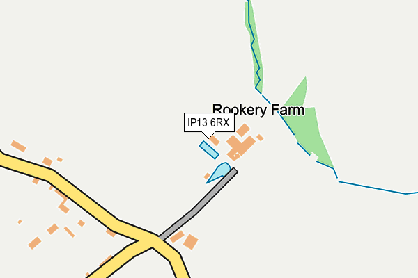 IP13 6RX map - OS OpenMap – Local (Ordnance Survey) IP13 6RX map - OS OpenMap – Local (Ordnance Survey)