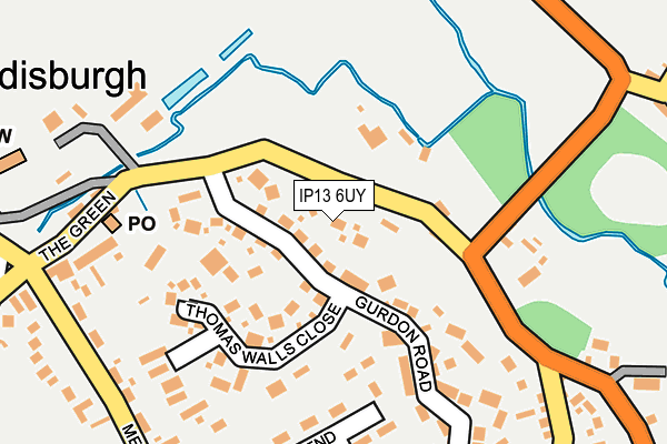 IP13 6UY map - OS OpenMap – Local (Ordnance Survey) IP13 6UY map - OS OpenMap – Local (Ordnance Survey)