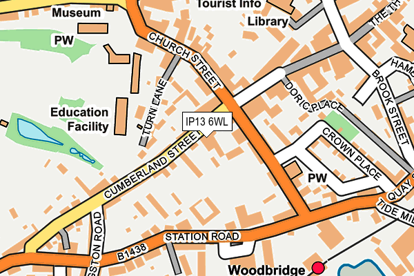 IP13 6WL map - OS OpenMap – Local (Ordnance Survey) IP13 6WL map - OS OpenMap – Local (Ordnance Survey)