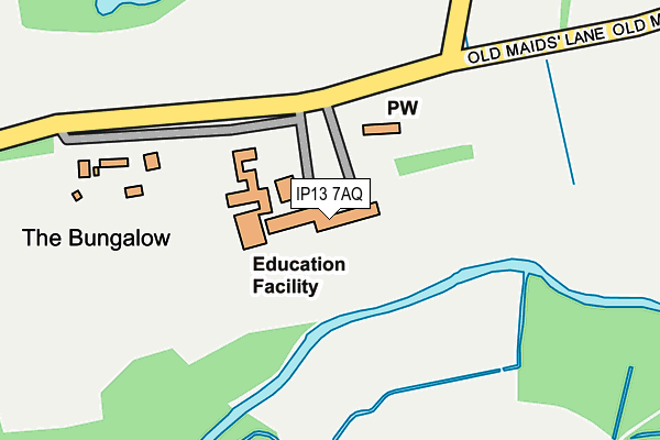IP13 7AQ map - OS OpenMap – Local (Ordnance Survey) IP13 7AQ map - OS OpenMap – Local (Ordnance Survey)