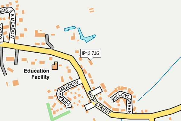 IP13 7JG map - OS OpenMap – Local (Ordnance Survey) IP13 7JG map - OS OpenMap – Local (Ordnance Survey)