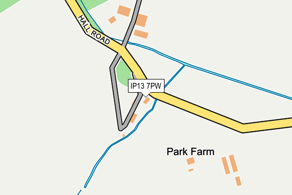 IP13 7PW map - OS OpenMap – Local (Ordnance Survey) IP13 7PW map - OS OpenMap – Local (Ordnance Survey)