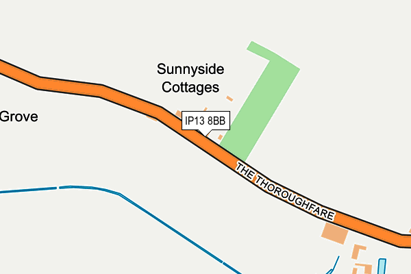 IP13 8BB map - OS OpenMap – Local (Ordnance Survey) IP13 8BB map - OS OpenMap – Local (Ordnance Survey)