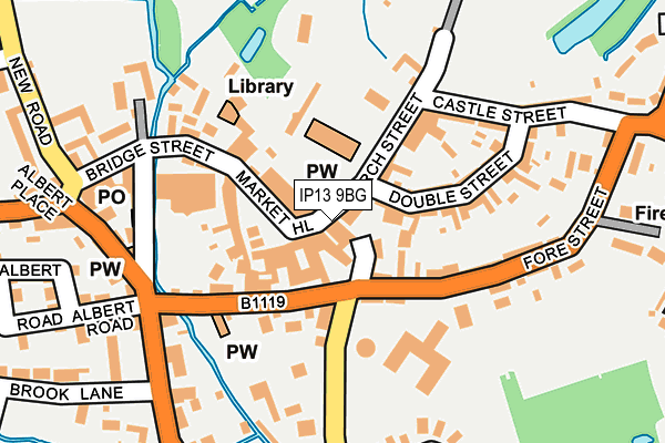 IP13 9BG map - OS OpenMap – Local (Ordnance Survey) IP13 9BG map - OS OpenMap – Local (Ordnance Survey)