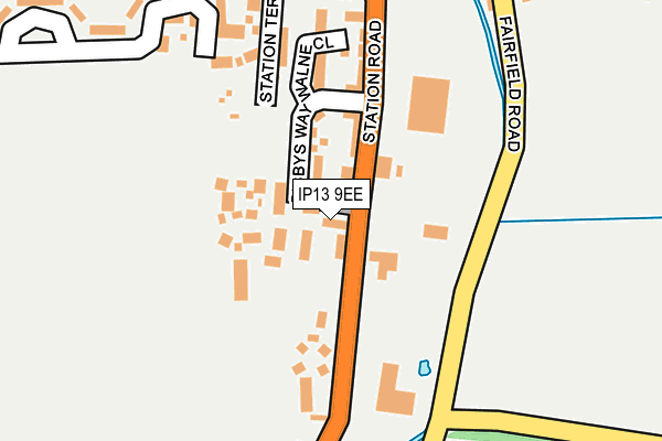 IP13 9EE map - OS OpenMap – Local (Ordnance Survey) IP13 9EE map - OS OpenMap – Local (Ordnance Survey)