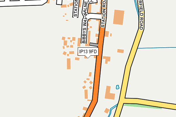 IP13 9FD map - OS OpenMap – Local (Ordnance Survey) IP13 9FD map - OS OpenMap – Local (Ordnance Survey)