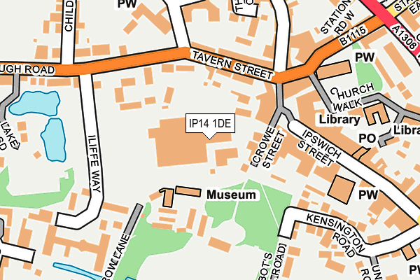 IP14 1DE map - OS OpenMap – Local (Ordnance Survey) IP14 1DE map - OS OpenMap – Local (Ordnance Survey)