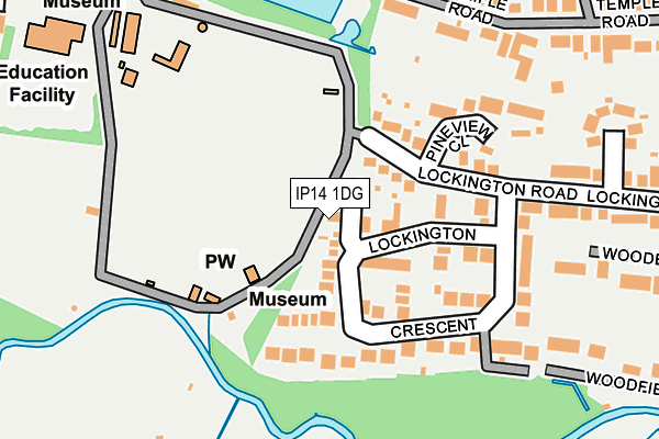 IP14 1DG map - OS OpenMap – Local (Ordnance Survey) IP14 1DG map - OS OpenMap – Local (Ordnance Survey)