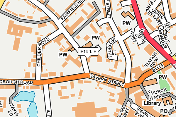 IP14 1JH map - OS OpenMap – Local (Ordnance Survey) IP14 1JH map - OS OpenMap – Local (Ordnance Survey)