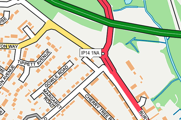 IP14 1NA map - OS OpenMap – Local (Ordnance Survey) IP14 1NA map - OS OpenMap – Local (Ordnance Survey)