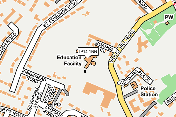 IP14 1NN map - OS OpenMap – Local (Ordnance Survey) IP14 1NN map - OS OpenMap – Local (Ordnance Survey)