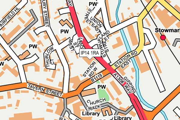 IP14 1RA map - OS OpenMap – Local (Ordnance Survey) IP14 1RA map - OS OpenMap – Local (Ordnance Survey)