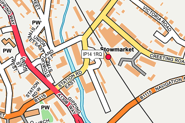 IP14 1RQ map - OS OpenMap – Local (Ordnance Survey) IP14 1RQ map - OS OpenMap – Local (Ordnance Survey)