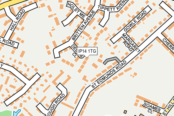 IP14 1TG map - OS OpenMap – Local (Ordnance Survey) IP14 1TG map - OS OpenMap – Local (Ordnance Survey)