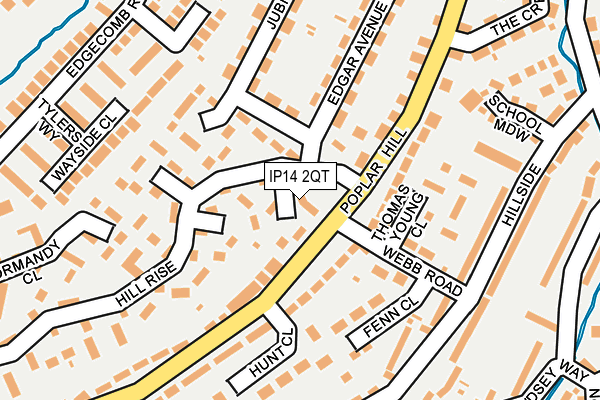IP14 2QT map - OS OpenMap – Local (Ordnance Survey) IP14 2QT map - OS OpenMap – Local (Ordnance Survey)