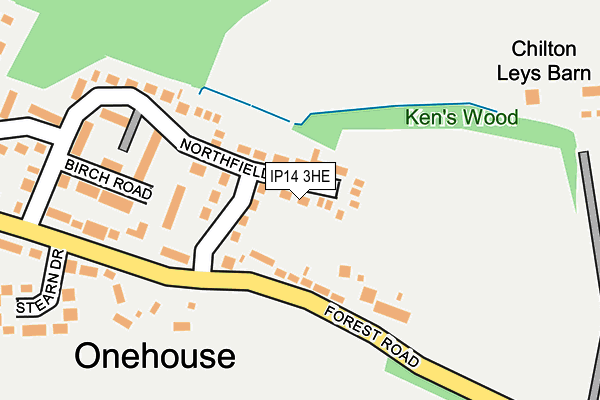IP14 3HE map - OS OpenMap – Local (Ordnance Survey) IP14 3HE map - OS OpenMap – Local (Ordnance Survey)