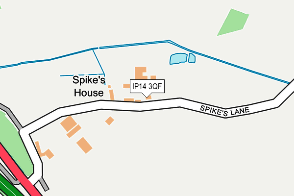 IP14 3QF map - OS OpenMap – Local (Ordnance Survey) IP14 3QF map - OS OpenMap – Local (Ordnance Survey)