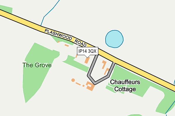 IP14 3QX map - OS OpenMap – Local (Ordnance Survey)