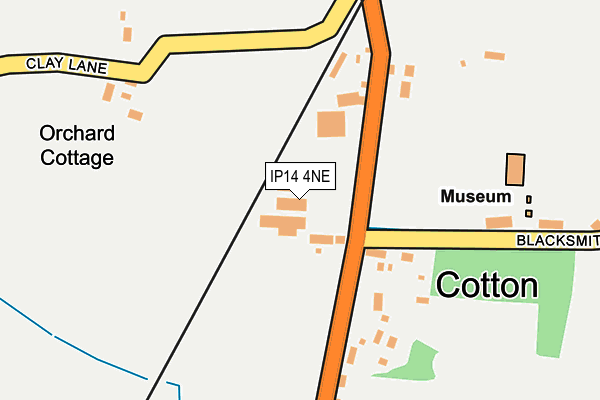 IP14 4NE map - OS OpenMap – Local (Ordnance Survey) IP14 4NE map - OS OpenMap – Local (Ordnance Survey)