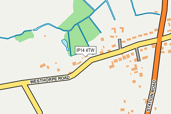IP14 4TW map - OS OpenMap – Local (Ordnance Survey) IP14 4TW map - OS OpenMap – Local (Ordnance Survey)