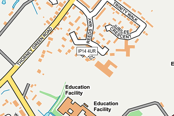 IP14 4UR map - OS OpenMap – Local (Ordnance Survey) IP14 4UR map - OS OpenMap – Local (Ordnance Survey)