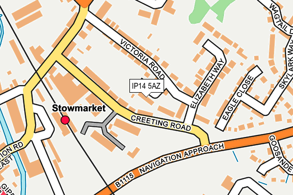 IP14 5AZ map - OS OpenMap – Local (Ordnance Survey) IP14 5AZ map - OS OpenMap – Local (Ordnance Survey)