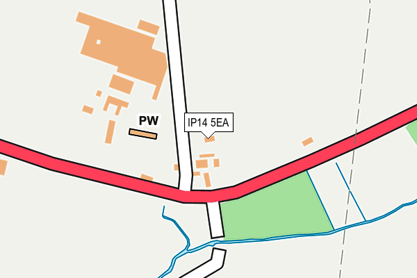 IP14 5EA map - OS OpenMap – Local (Ordnance Survey) IP14 5EA map - OS OpenMap – Local (Ordnance Survey)