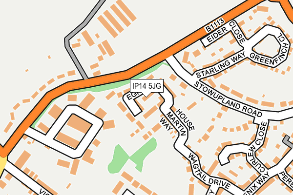 IP14 5JG map - OS OpenMap – Local (Ordnance Survey) IP14 5JG map - OS OpenMap – Local (Ordnance Survey)