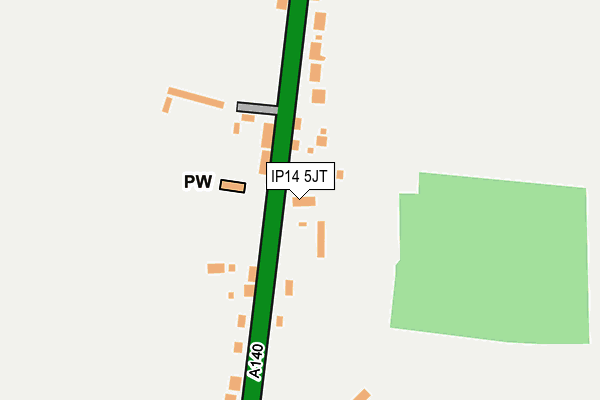 IP14 5JT map - OS OpenMap – Local (Ordnance Survey) IP14 5JT map - OS OpenMap – Local (Ordnance Survey)