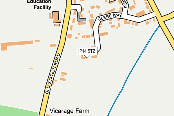 IP14 5TZ map - OS OpenMap – Local (Ordnance Survey) IP14 5TZ map - OS OpenMap – Local (Ordnance Survey)
