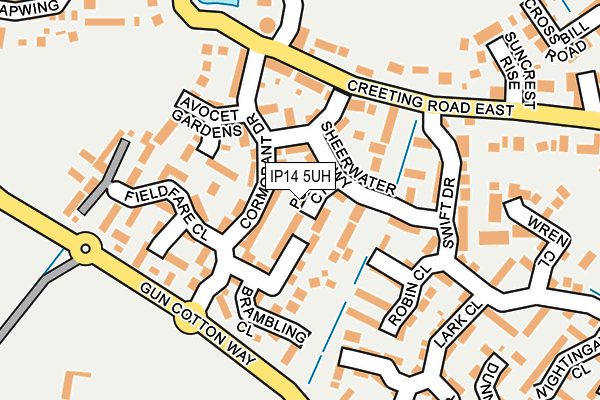 IP14 5UH map - OS OpenMap – Local (Ordnance Survey) IP14 5UH map - OS OpenMap – Local (Ordnance Survey)